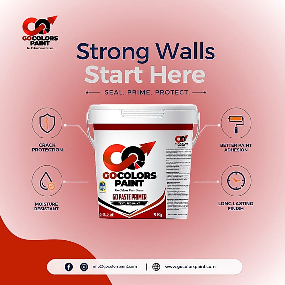 Go Paste Primer Textured Paint (5kg)