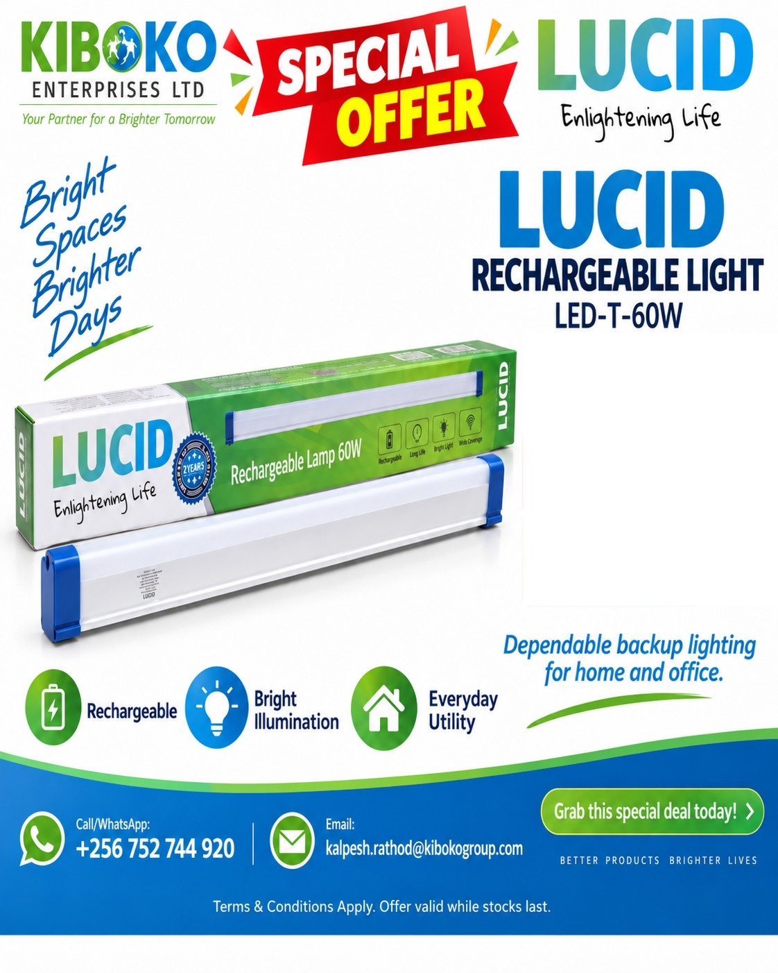 Lucid Rechargeable Light 60W