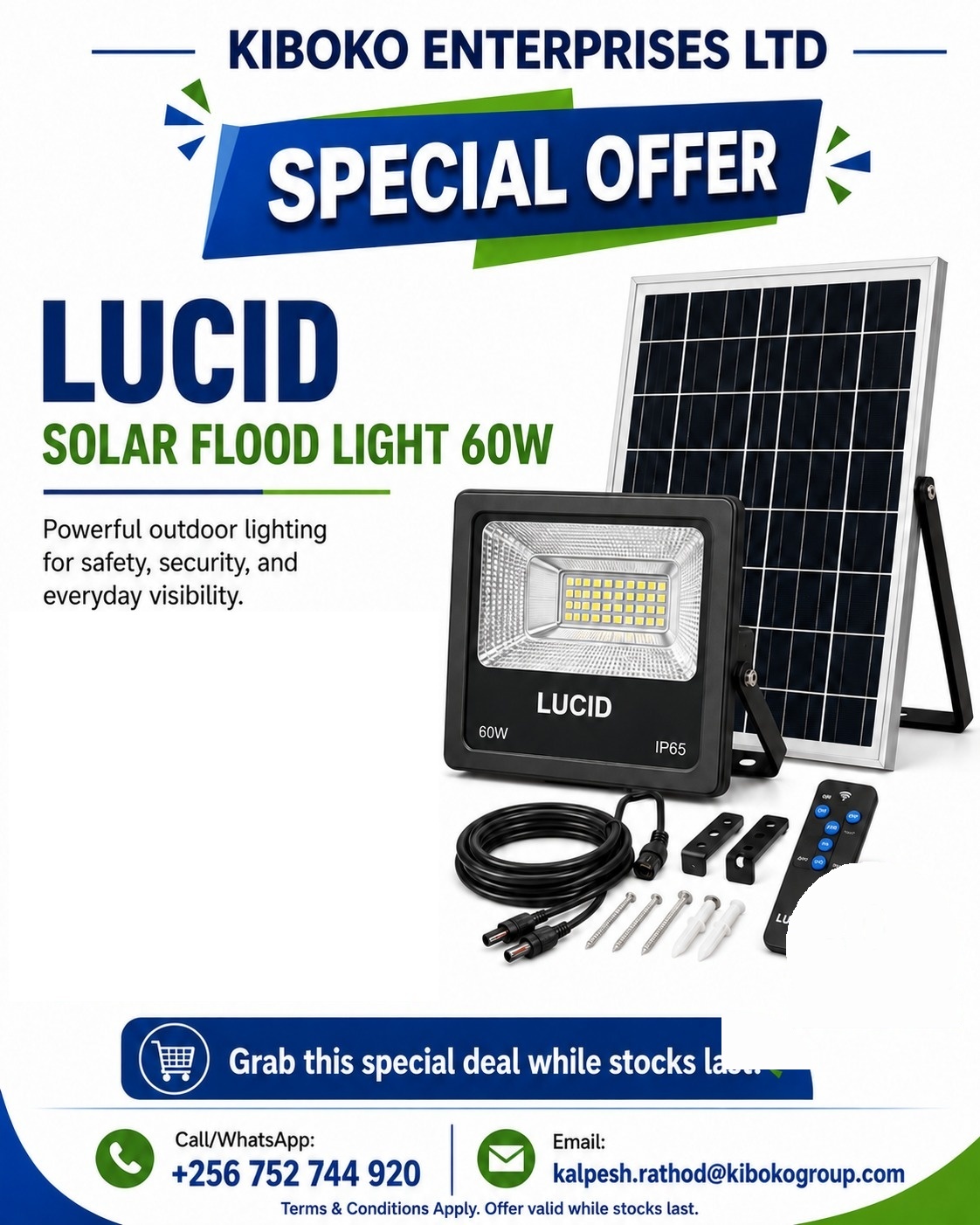 Lucid Solar Flood Light 60W